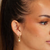 Gold Zirconia Stud Earrings