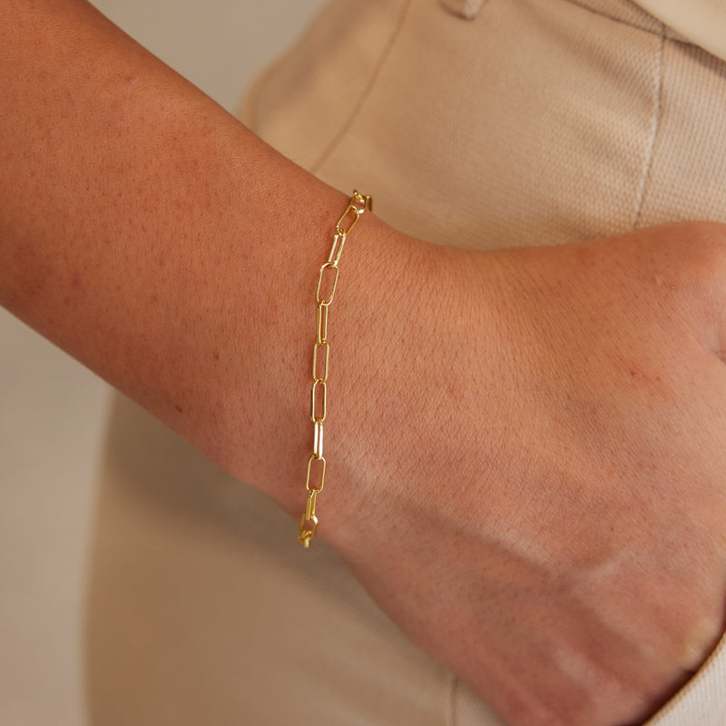 Gold Cable Chain Bracelet